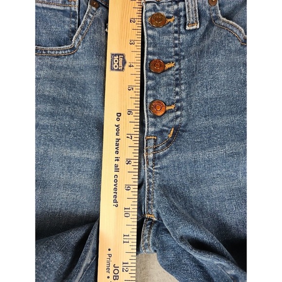 Madewell Size 27 28x28 10" High-Rise Skinny Jeans Dewitt Wash Button Fly - Picture 7 of 14